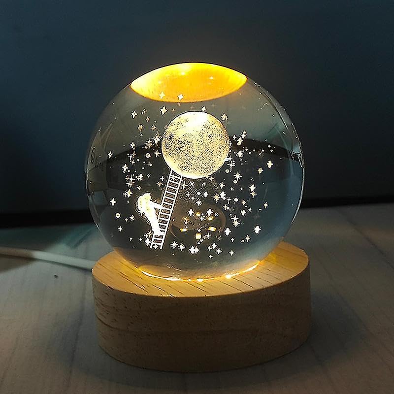 Galaxy: 3D Moon Crystal Ball Night Lamp